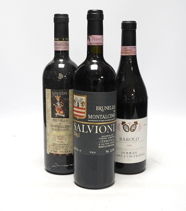 Twenty five various bottles of wine to include Barolo 1997 and Sesti Sauvignon 2009. Condition - fair, storage history unknown